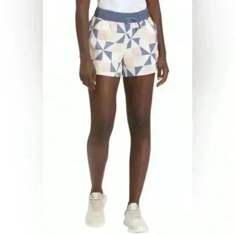 The North Face Women’s Class V Shorts Evening Sand Pink Patchwork Print Size M